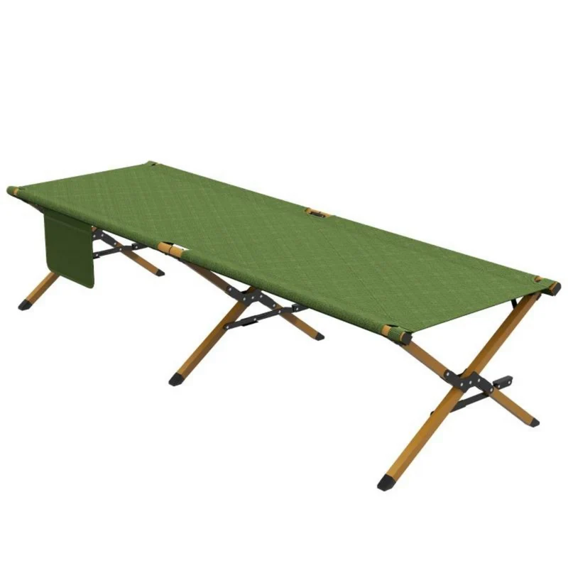 Opvouwbaar groen veldbed 196x64 cm voor kamperen en logeren