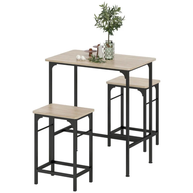 Industriële bartafel met barstoelen complete eettafel set met krukken