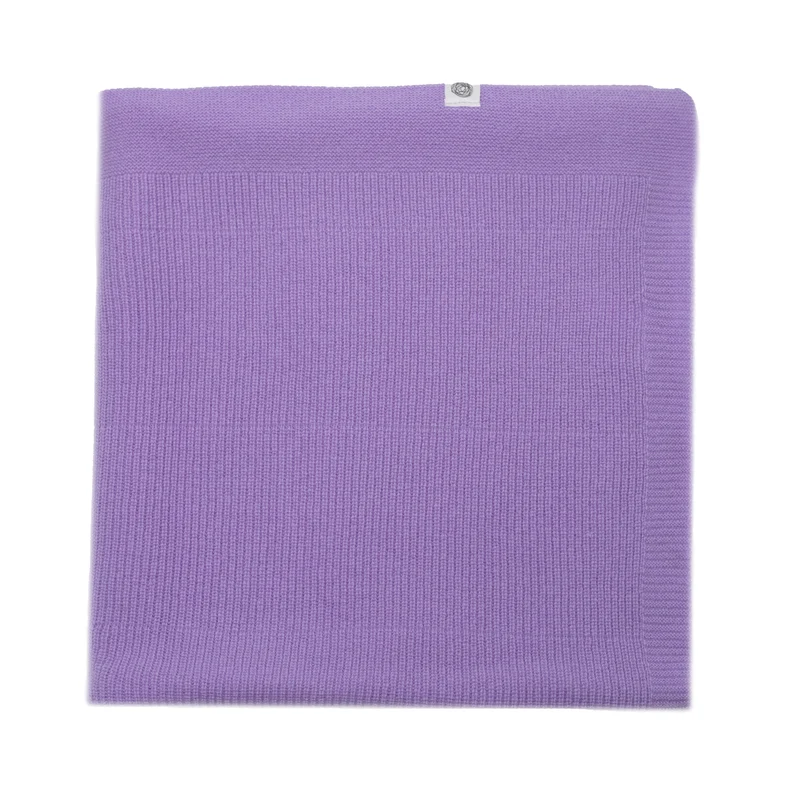 Wollen Babydeken / Kinderdeken / Wikkeldeken - Gebreid - Merinowol - Orchid