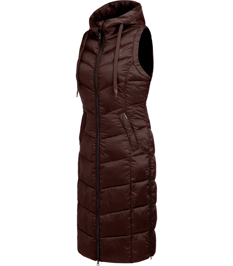 Gilet lungo leggero Ostenda, mogano, M