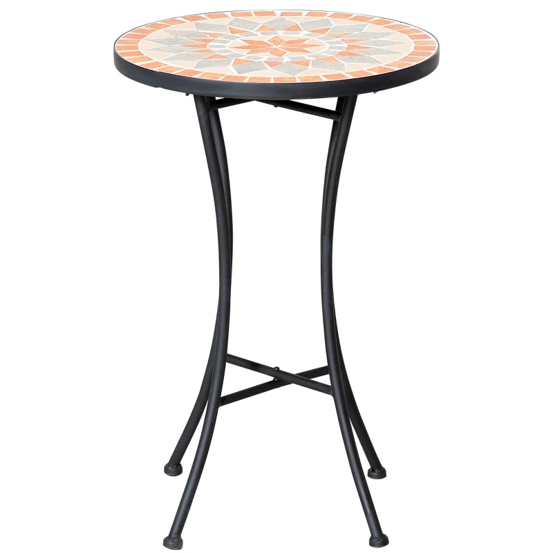 Ronde bijzettafel Ø35,5 cm met stabiel stalen frame voor buiten