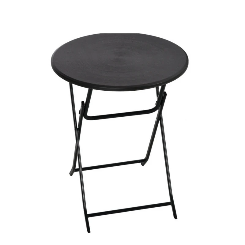 Opklapbare tuintafel 60x60x73 cm met donkergrijs kunststof blad
