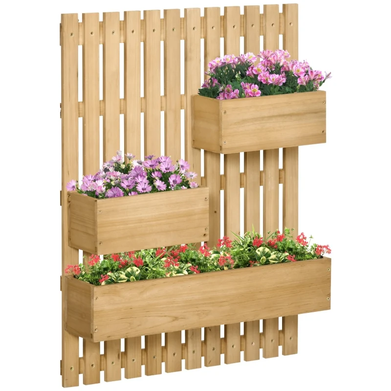 Houten plantenstandaard als plantenrek en plantenzuil