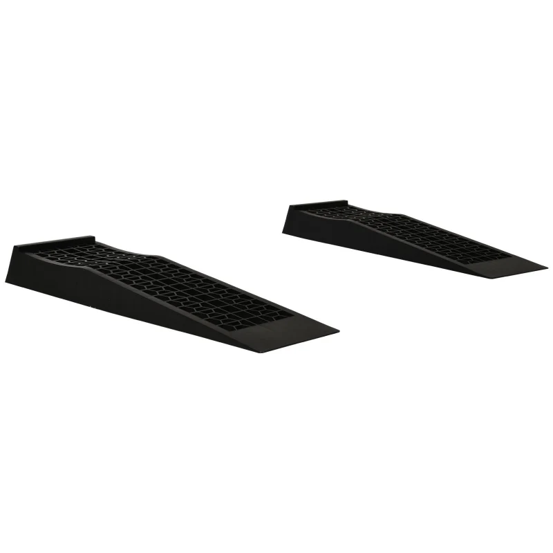 Duurzame rubberen oprijblokken 70x20x8 cm – set van 2 voor voertuigen