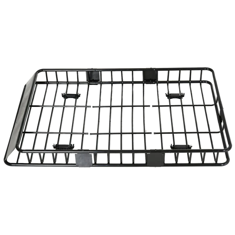 Robuuste universele dakdrager 162x99x16 cm – metaal zwart