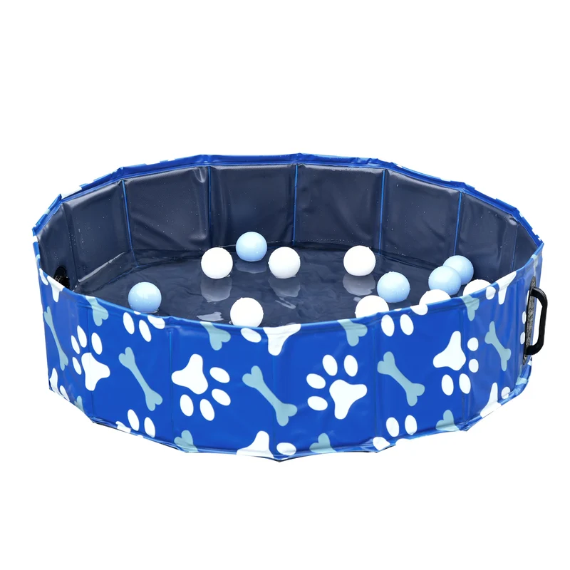 Opvouwbaar hondenzwembad Ø160x30 cm – perfect voor het afkoelen van je hond in de zomer