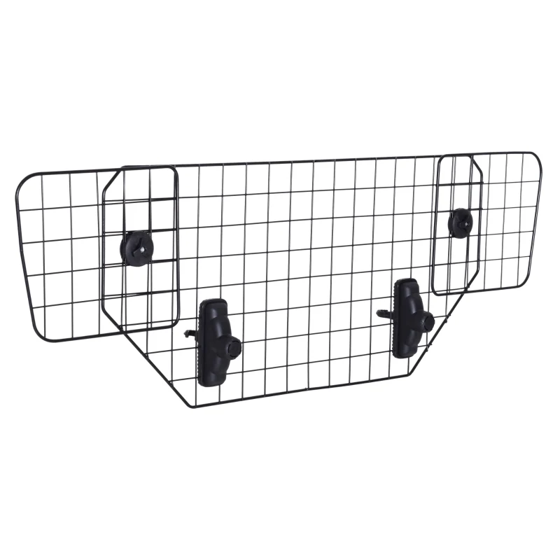 Verstelbaar zwart hondenrek voor auto – 89–122 x 41 cm universeel model