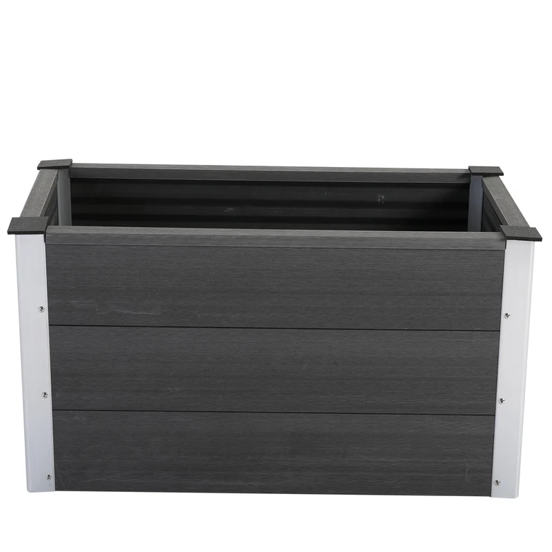 Moderne aluminium plantenbak 100x50x50 cm in grijs