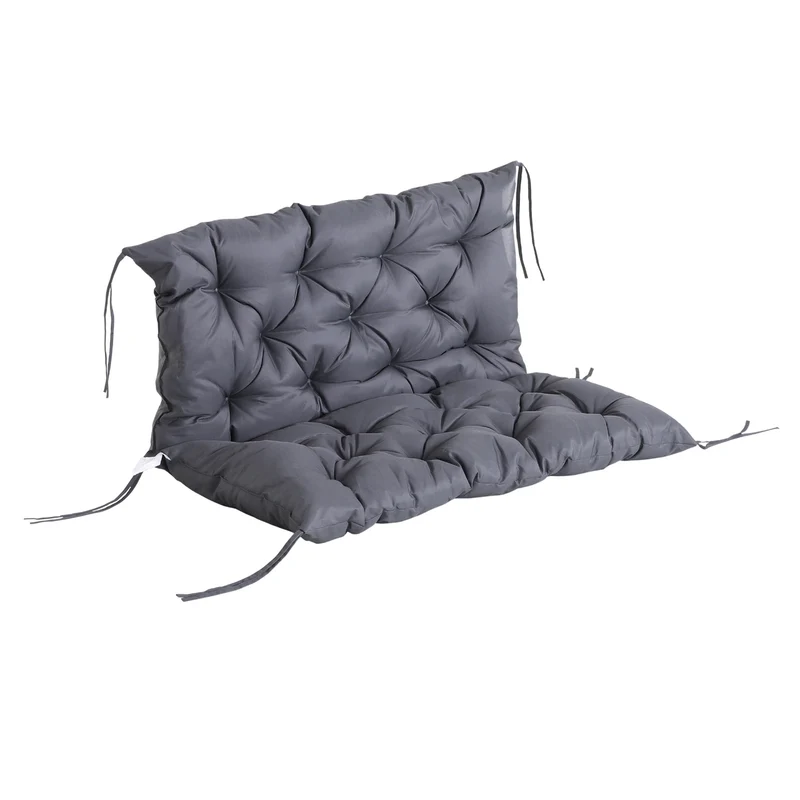Grijs 3-zits tuinkussen 100x98x8 cm – comfortabel en stevig voor tuinbanken