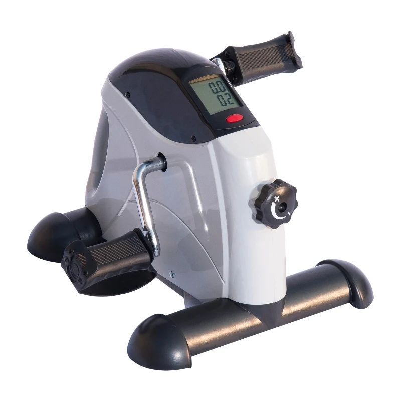 Compacte hometrainer stoelfiets 41x50x96 cm – wit met LCD-display