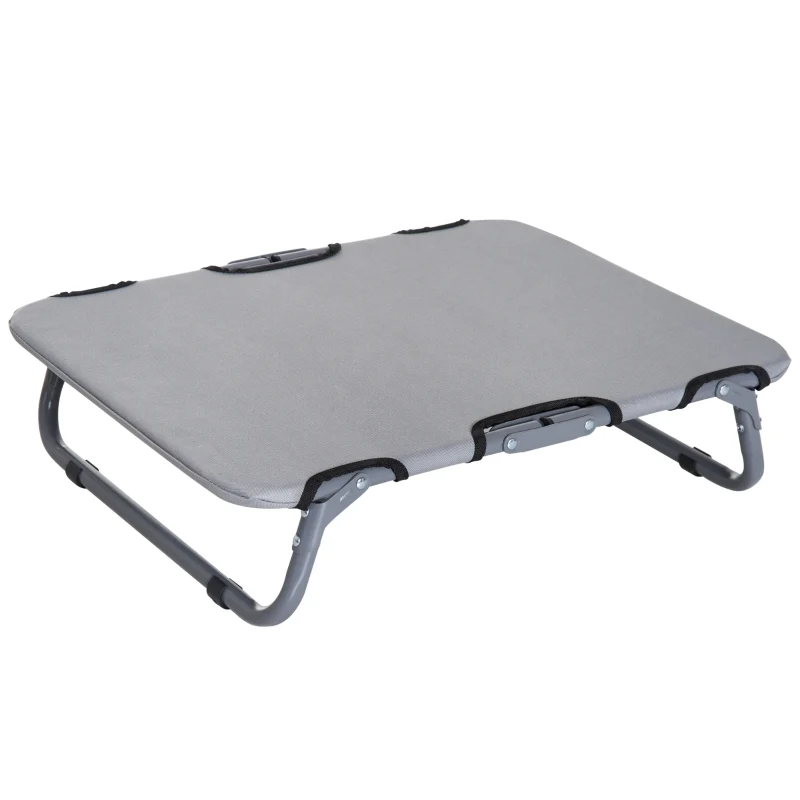 Opvouwbare hondenstretcher hondenbed met ademende stof – grijs – 59×46×15 cm