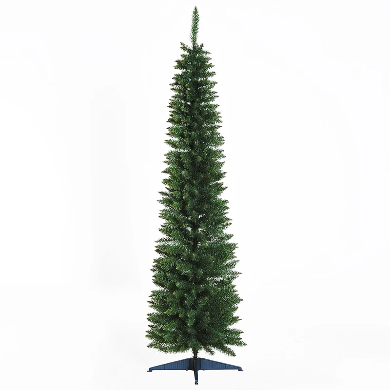 Smalle groene kunstkerstboom pencil tree 180 cm voor stijlvolle kerstdecoratie