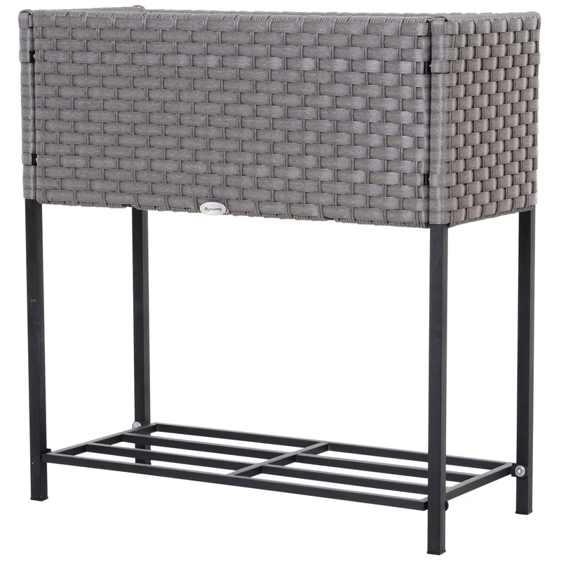 Verhoogde plantentafel en plantenbak – grijs, 70x30x72 cm voor gemakkelijk tuinieren