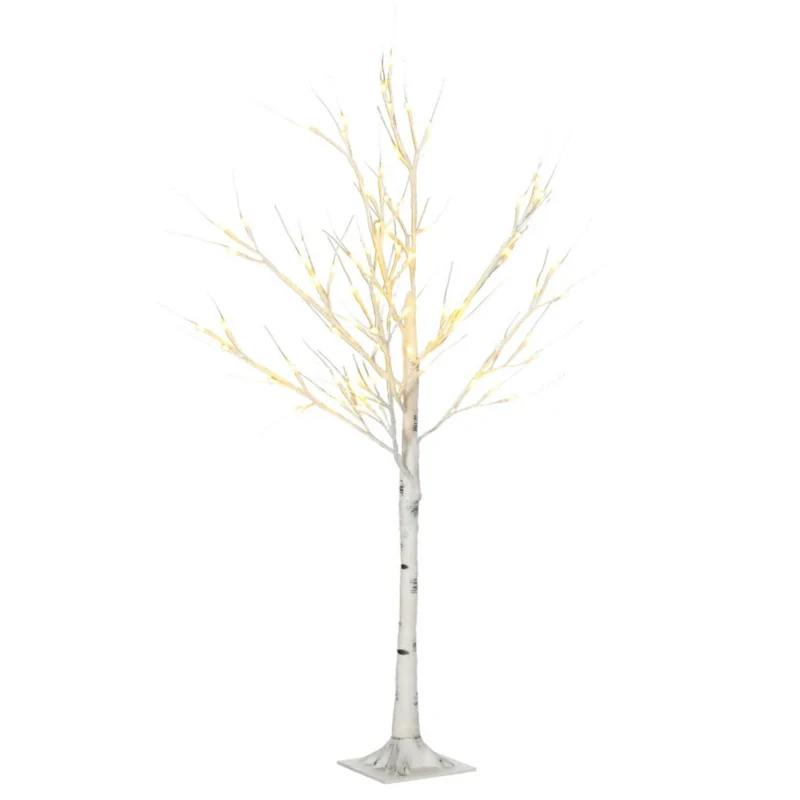 Sfeervolle led kerstlichtboom 120 cm met 72 warmwitte leds voor kerst