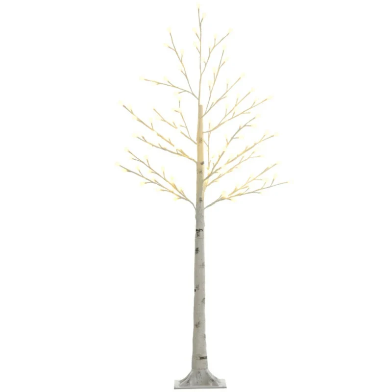 Lichtboom met 120 warmwitte LED’s op 150 cm hoogte voor een sfeervolle kerst
