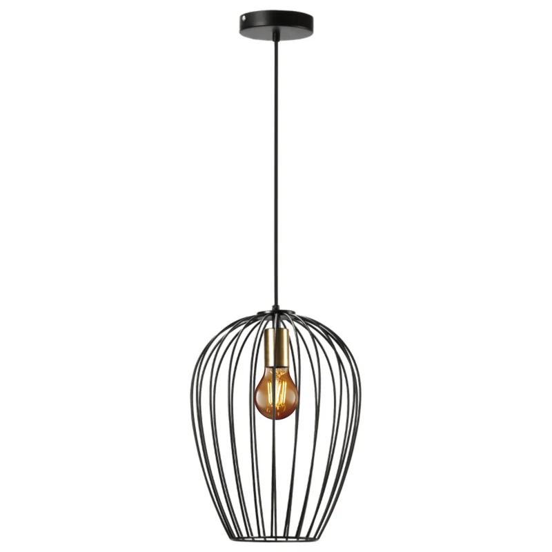 Stoere industriële hanglamp zwart metaal e27 voor stijlvol interieur