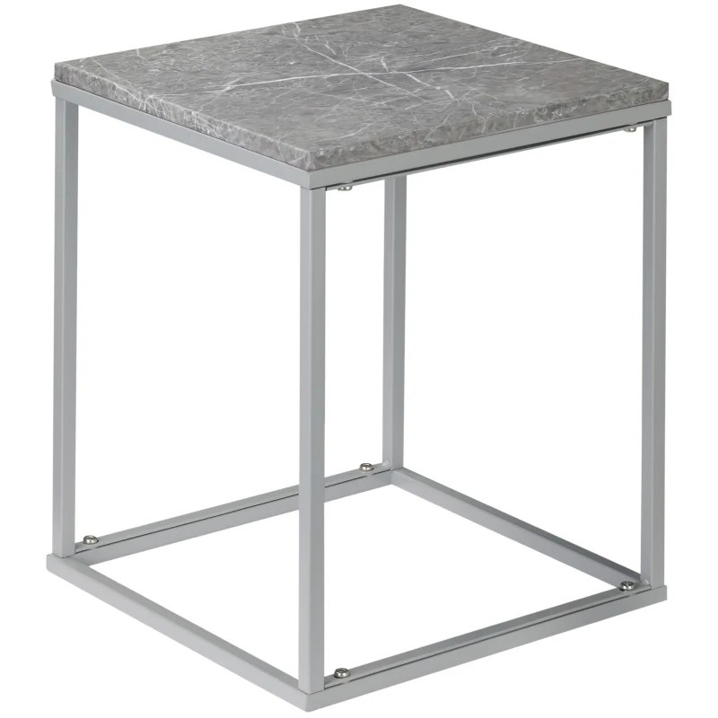 Zwarte tuintafel van metaal 45x45x50 cm – compacte en moderne bijzettafel voor buiten