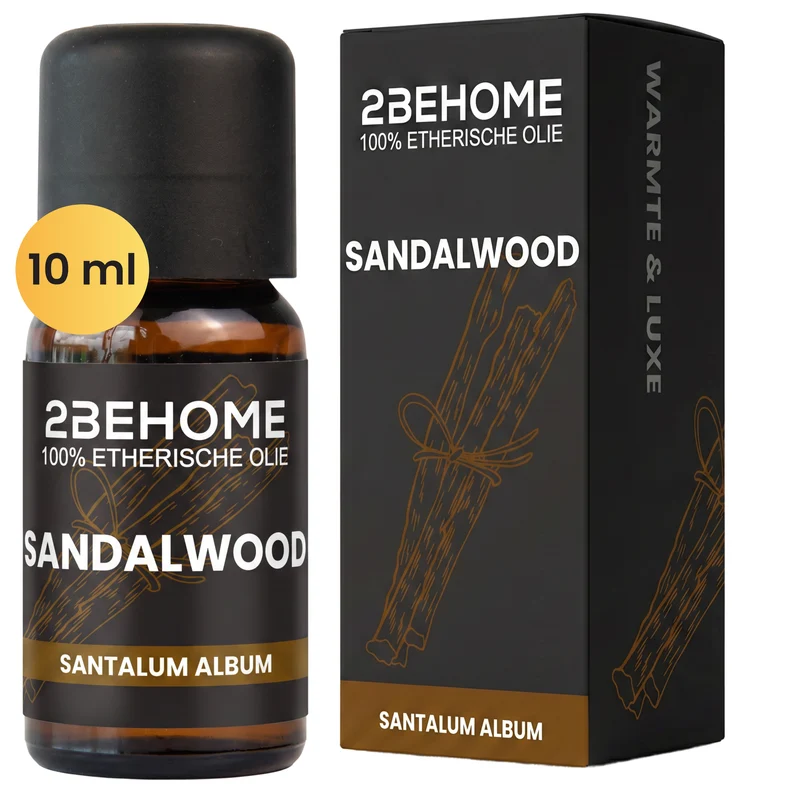 2BEHOME Etherische Olie Sandalwood - 10 ML - 1 Stuk - Essentiële olie voor Aromatherapie