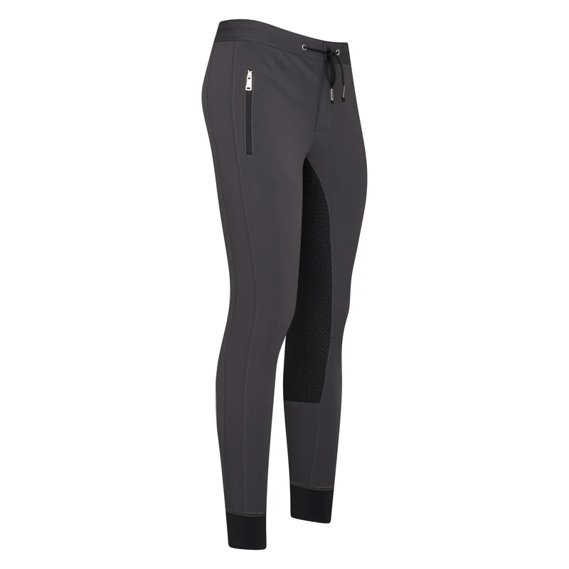 Pantaloni da equitazione Euro-Star ES Athleisuremen Full Grip 44 Nero Antracite