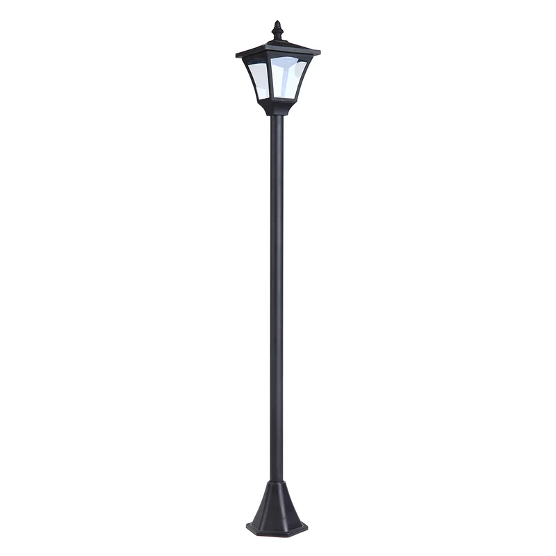 Zwarte Solar Tuinlantaarn 120 cm – 10 Lumen LED