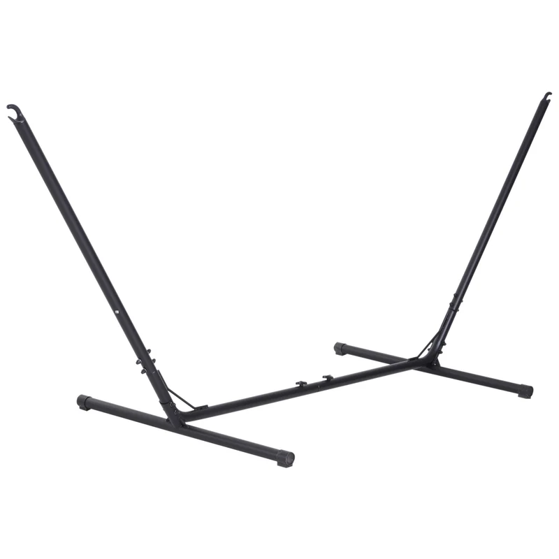 Zwarte Hangmatstandaard 380x120x108 cm – Max 120 kg