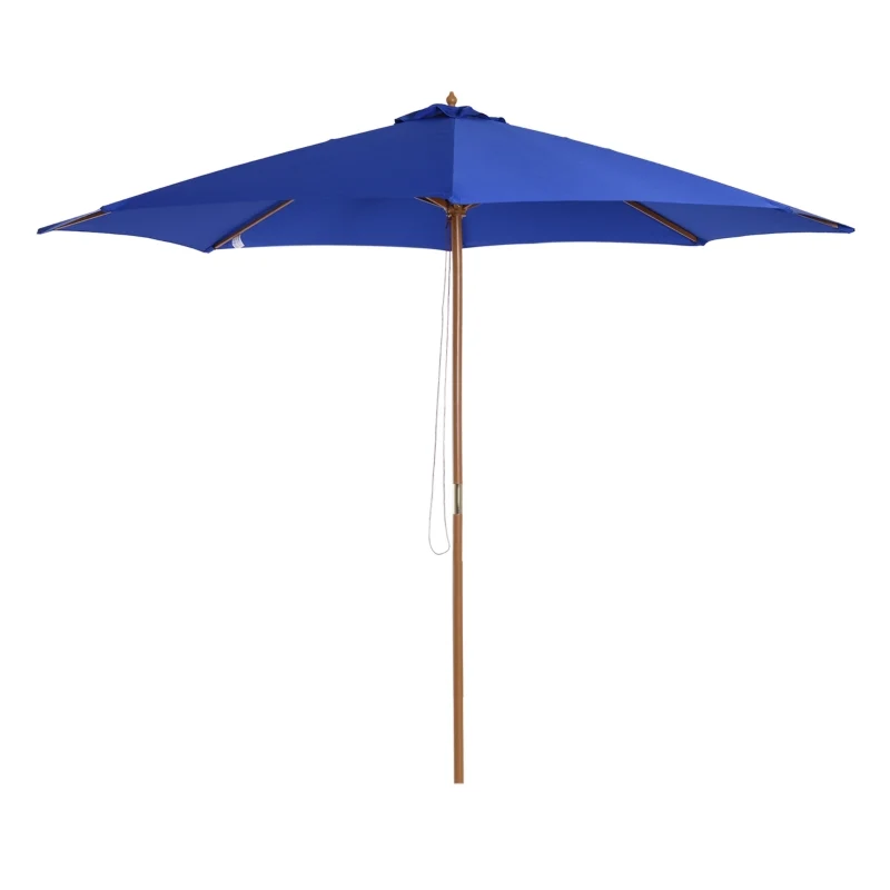 Blauwe balkon parasol 300x245 cm – knikbaar met UV-bescherming