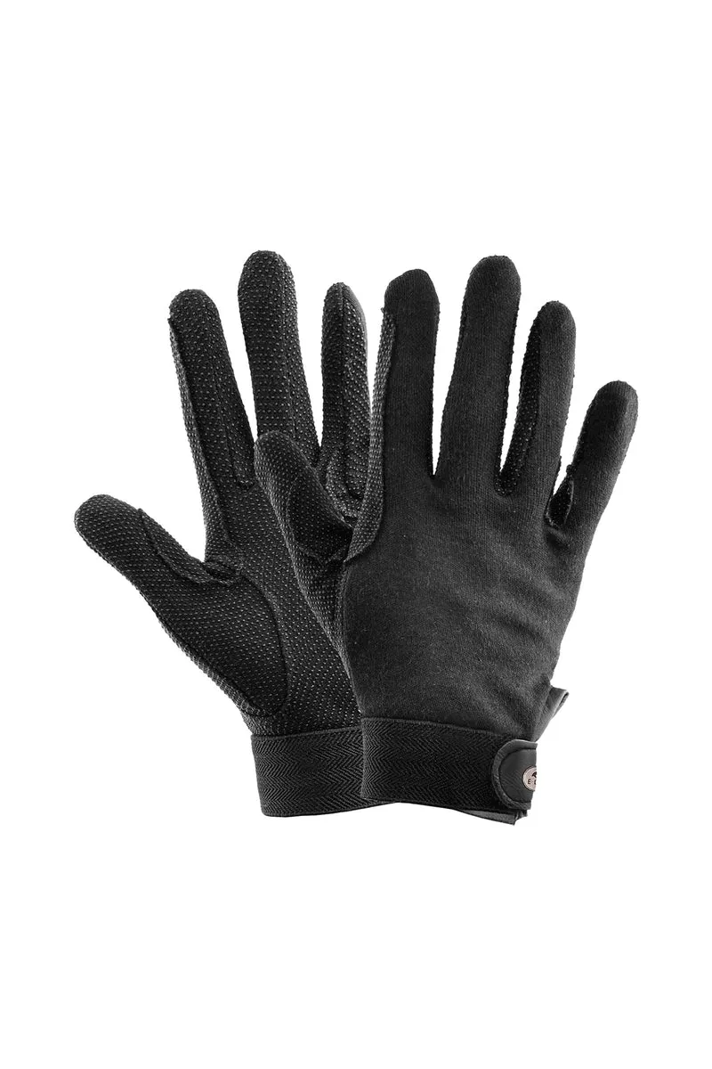 Picot Katoenen Winterhandschoenen voor Kinderen Black 4-6