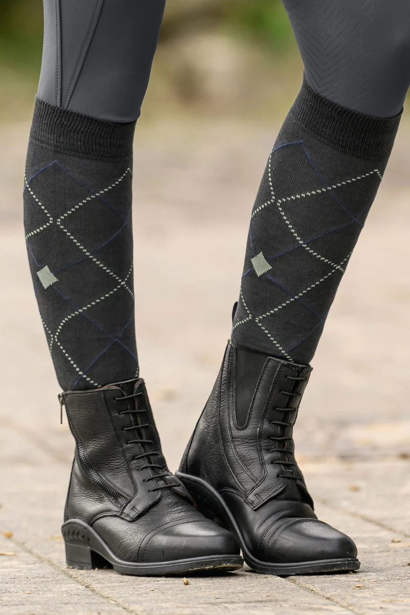 Argyle ademende rijsokken Asphalt 39-42