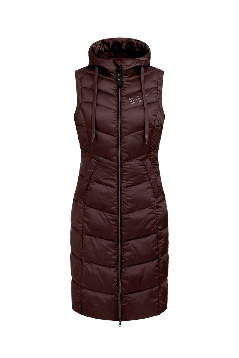Waldhausen Ostende Lichtgewicht Lange Damesbodywarmer Mahogany M