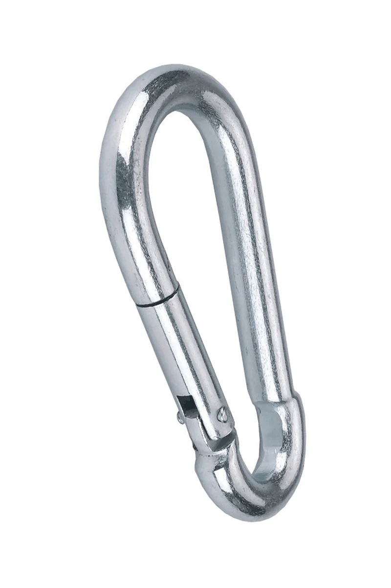 karabijnhaken, 9 x 90 mm Silver One Size