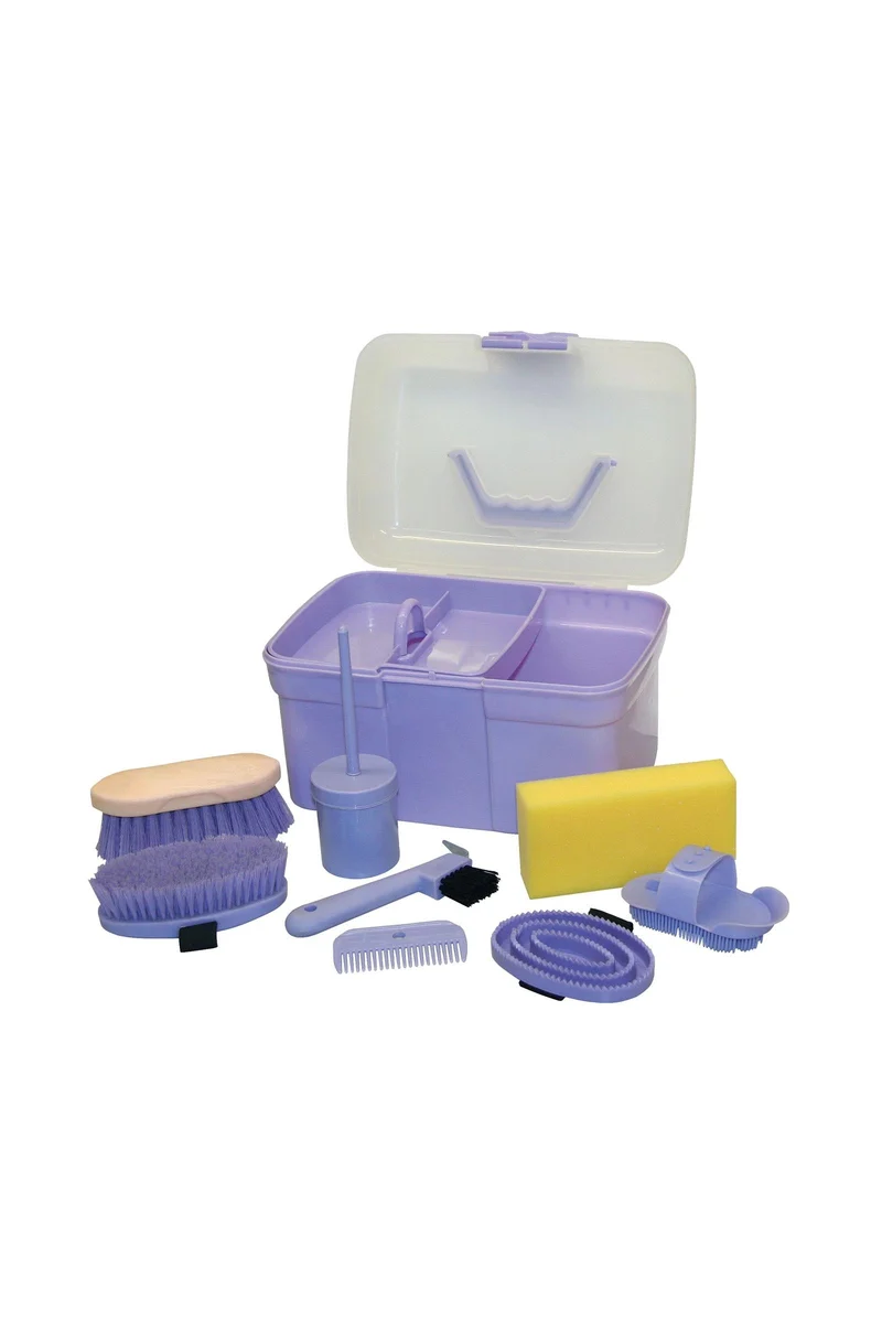 Kinder poetsbox met inhoud Purple One Size
