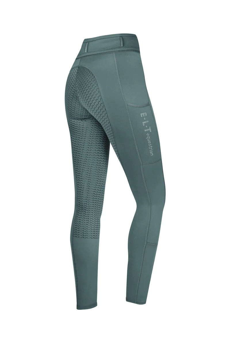 Ella Glam Kinder Rijleggings Pine Green 140