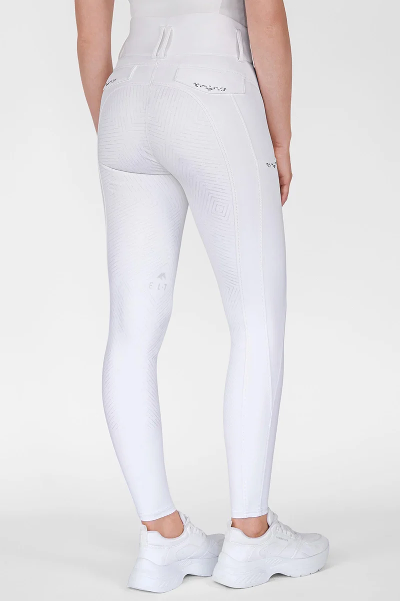 Comfort Ride Glam dames rijbroek met full grip White 36