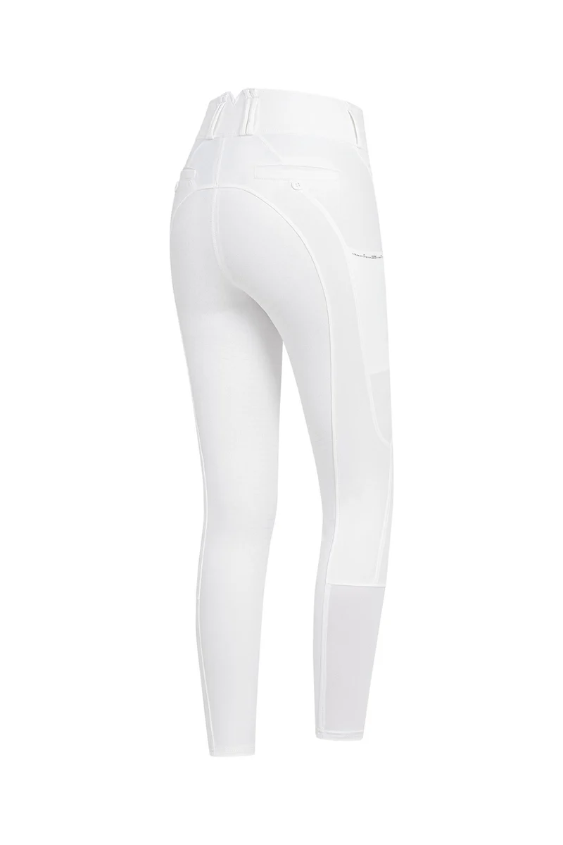 Mathilda Glam Dames High Waist Rijbroek White 42