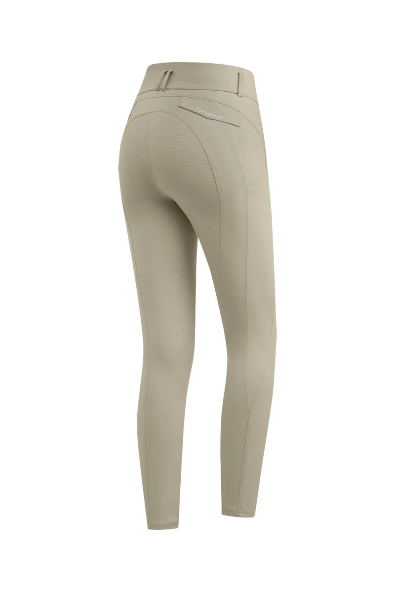 Comfort Ride Glam dames rijbroek met full grip Beige Grey 42