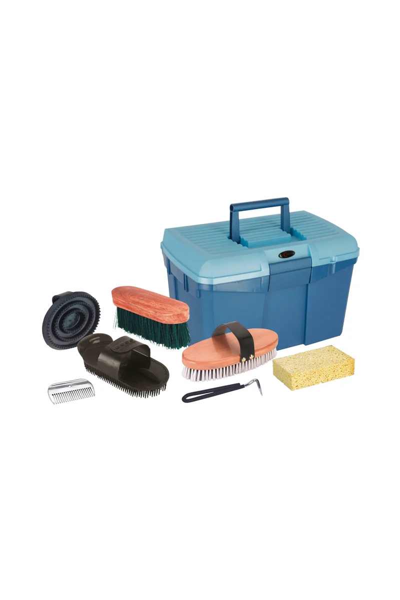 Poetskist met poetsset (7-delig) blue One Size