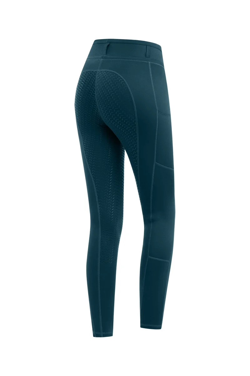 Ella Thermo Rijleggings voor Kinderen met Volledige Grip Petrol Blue 176