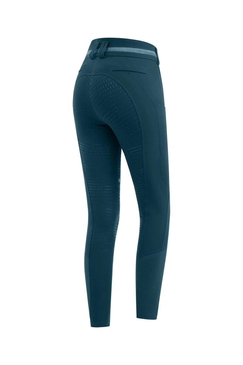Maja damesrijbroek Glam Curved High Waist Petrol Blue 40