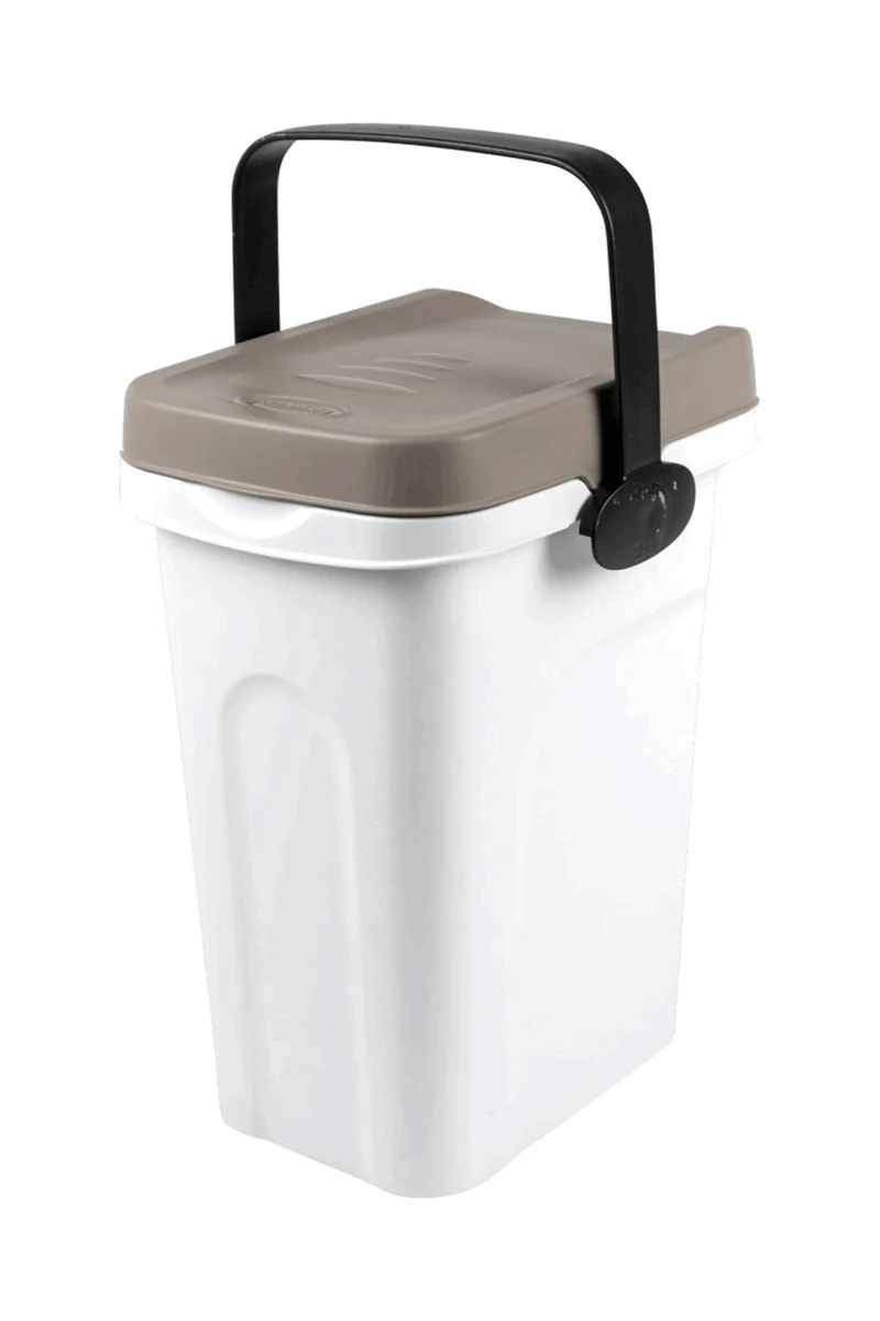 voedercontainer, 25 l White|Brown One Size