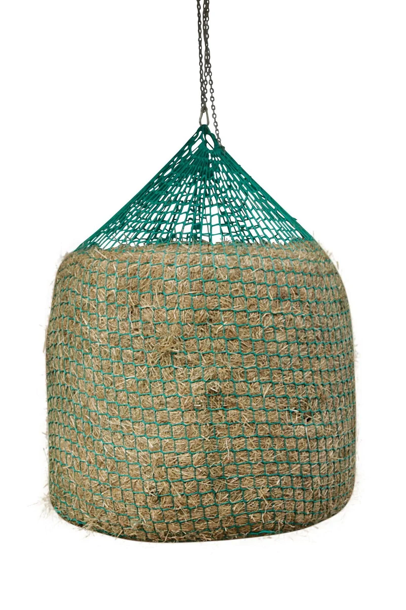 Hooinet voor ronde balen om op te hangen, 125 × 160 cm Green One Size