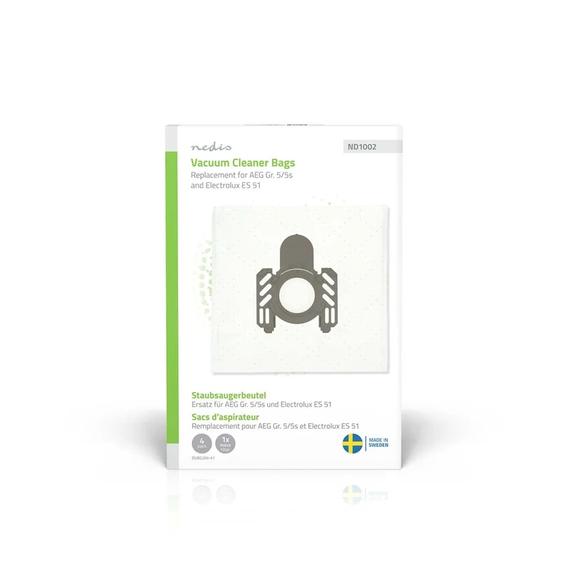 Stofzuigerzak 4 Stuks - Synthetisch - Meest verkocht voor: AEG Gr. 5/5s and Electrolux ES 51 / AEG GR5 / Electrolux E51