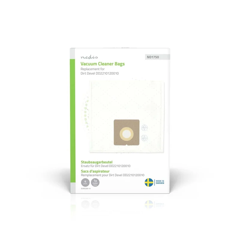 Stofzuigerzak 4 Stuks - Synthetisch - Meest verkocht voor: Dirt Devil Swiffy M 1550 - 1556 Series
