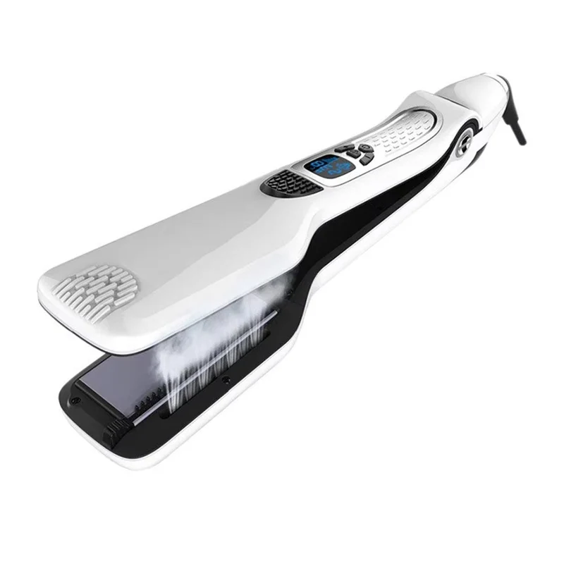 Keramische Stoomstijltang met Titanium Platen 5 Temperatuurstanden voor Glanzend Steil Haar Styling Thuis | Sansoti