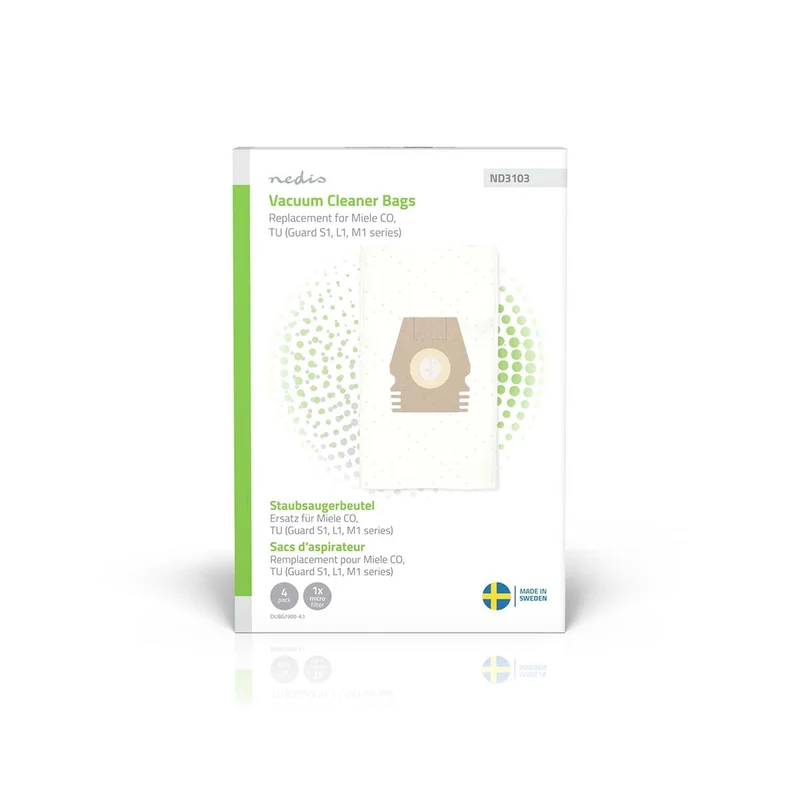 Stofzuigerzak 4 Stuks - Synthetisch - Meest verkocht voor: Miele CO / Miele Guard S1 / L1 / M1 Series)
