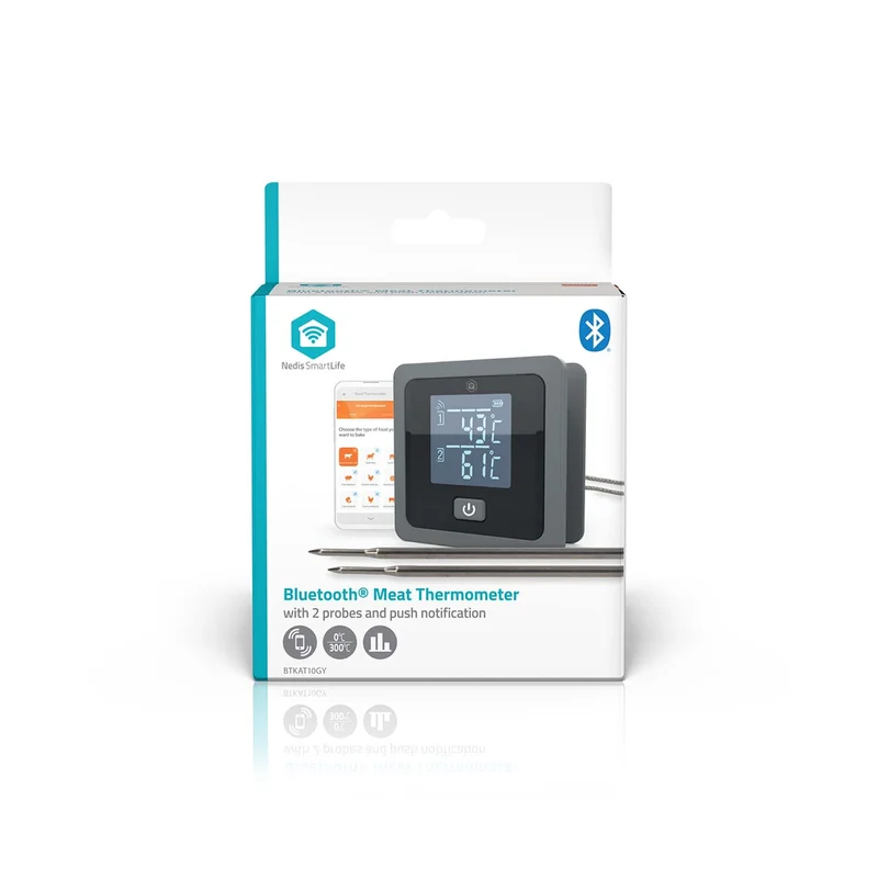 SmartLife vleesthermometer Push melding / Zoemer - Bluetooth® - Timer