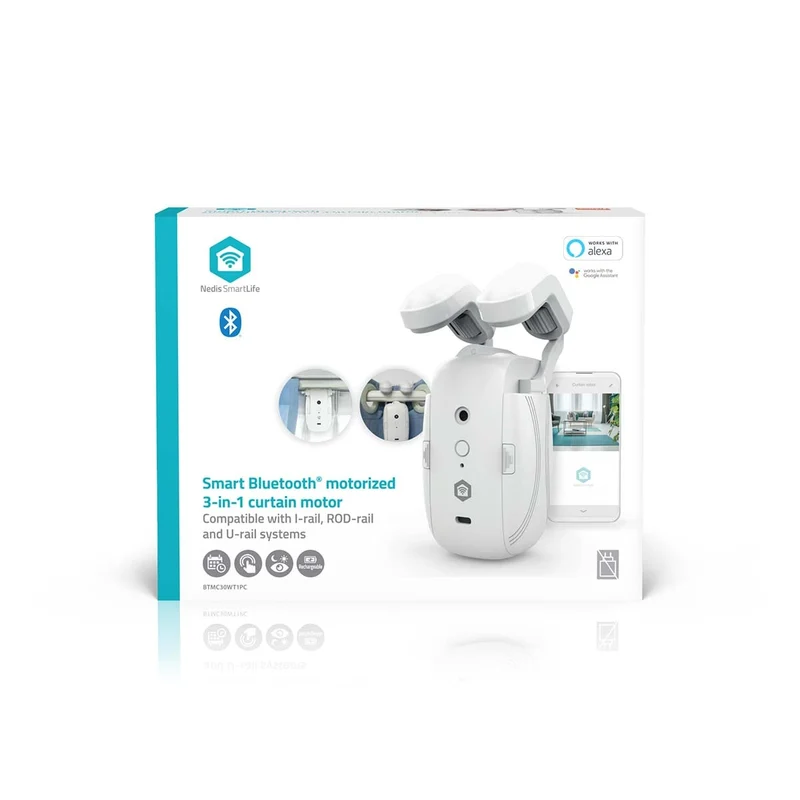 SmartLife Gordijnrobot I Rail / Roede / U Rail - Gordijnen - Batterij Gevoed / USB Gevoed