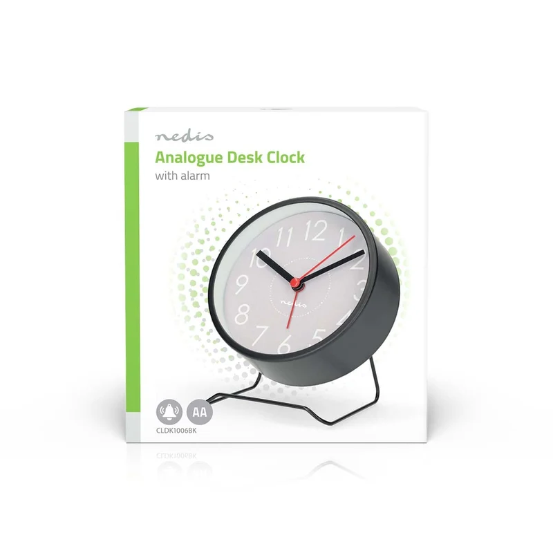 Analoge Tafelklok Snoozefunctie - Stil uurwerk - Zwart