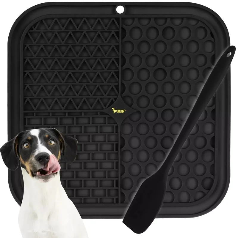 Likmat Hond 20 x 20 cm – Slow Feeder met Zuignappen – Siliconen