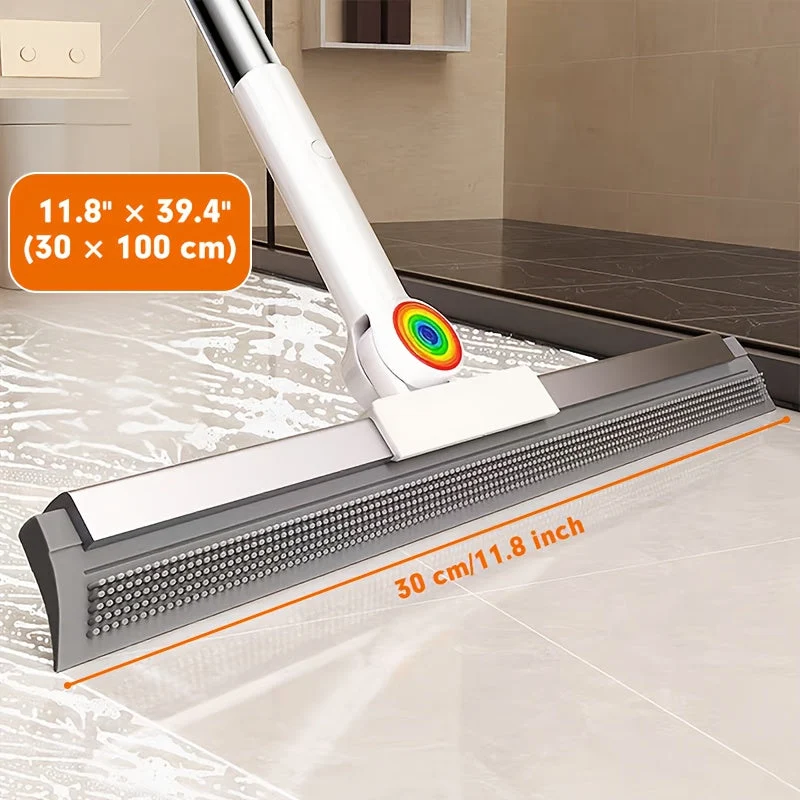 Vloerwisser met Rubberen Lip en TPE Borstels 30cm 50cm Multifunctioneel Schoonmaken voor Harde Vloeren | Sansoti