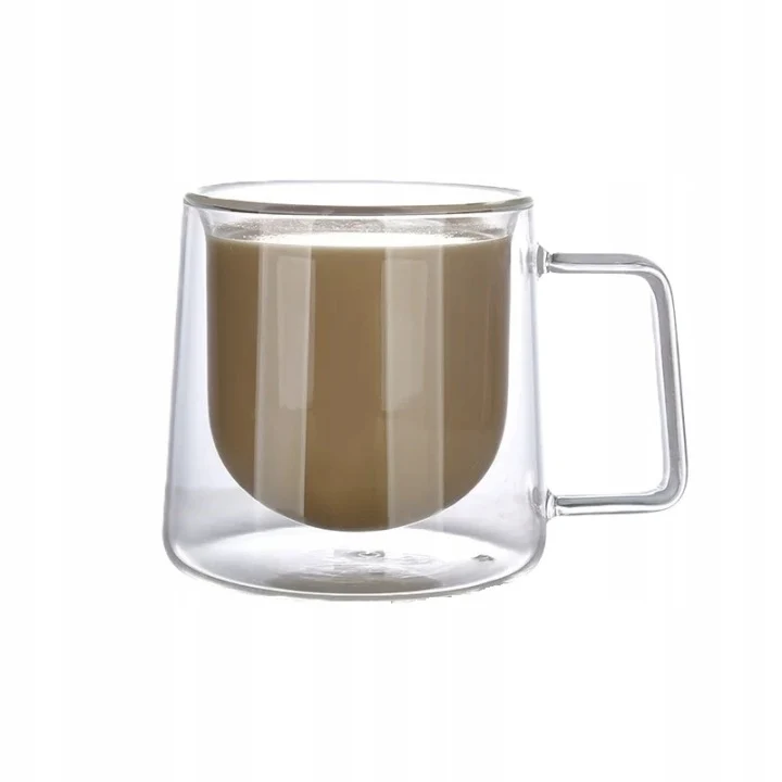 Dubbelwandig Koffieglas met Oor 250 ml – Voor Koffie & Thee